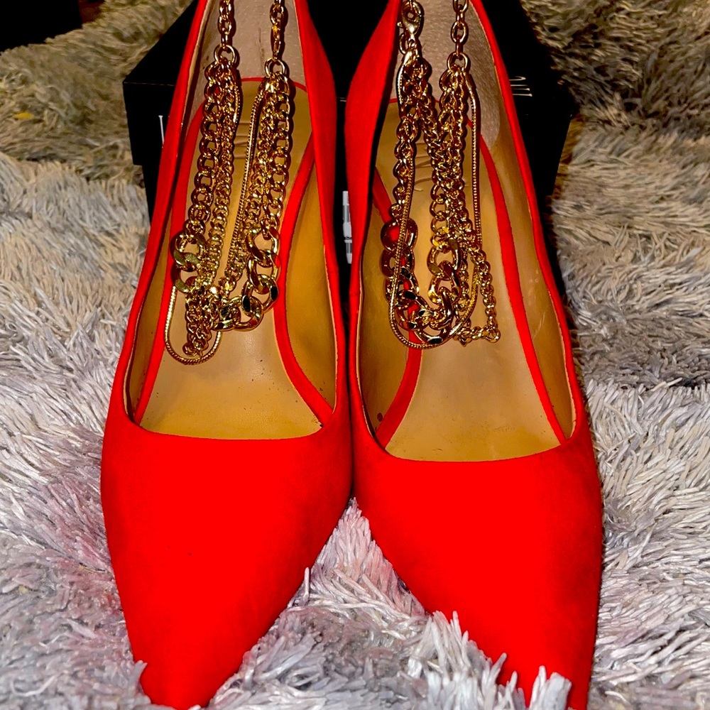 INC ankle strap pointy heels